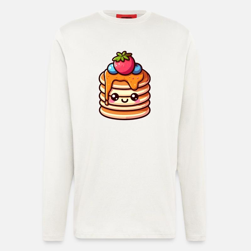 Kawaii Snack Stack T-Shirt Design - Langarmshirt - made by SPREAD  - OFF WHITE