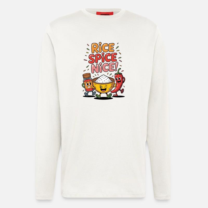 Fried Rice Spice Nice Hot Rice - Longsleeve - made by SPREAD - OFF WHITE