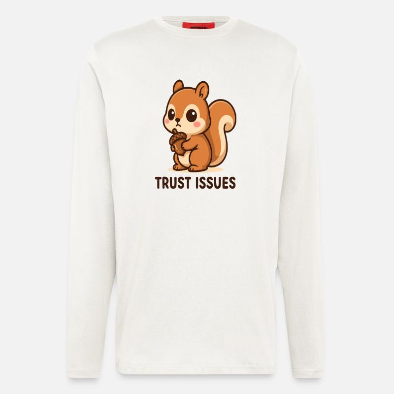 Squirrels with Trust Issues - Longsleeve - made by SPREAD  - OFF WHITE
