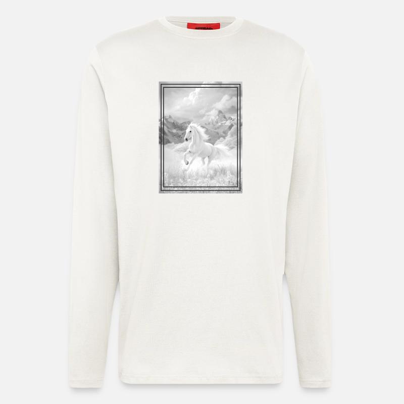 Pferd - Langarmshirt - made by SPREAD  - OFF WHITE