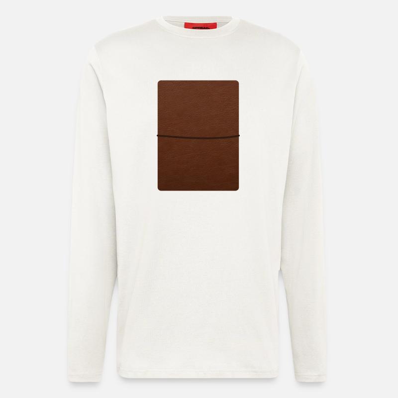 Lederjournal - Langarmshirt - made by SPREAD  - OFF WHITE