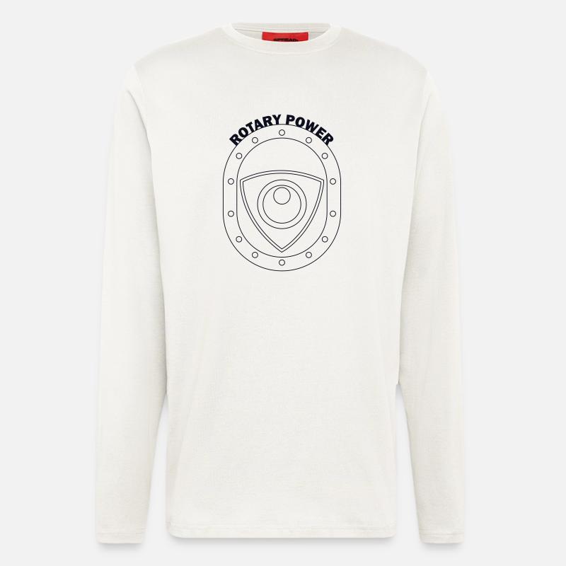 Rotatorisches Kraftschild-Emblem - Langarmshirt - made by SPREAD  - OFF WHITE