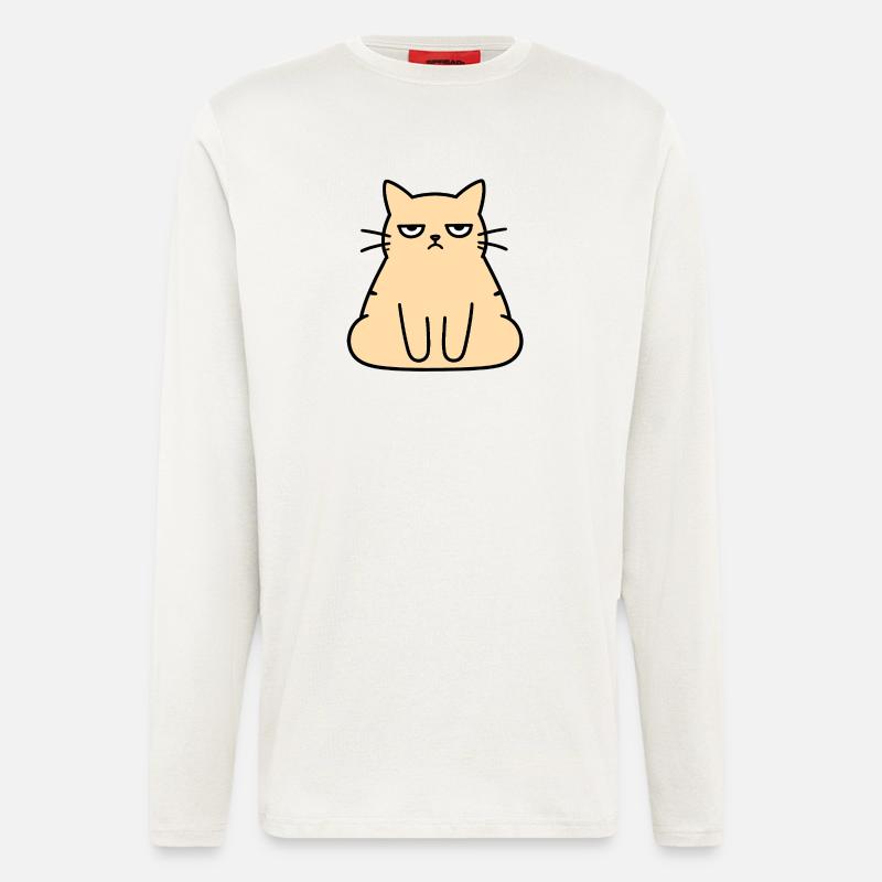 Grumpy Lounge Cat - Longsleeve - made by SPREAD  - OFF WHITE