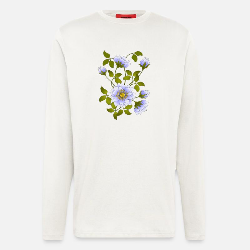 Blumen - Langarmshirt - made by SPREAD  - OFF WHITE