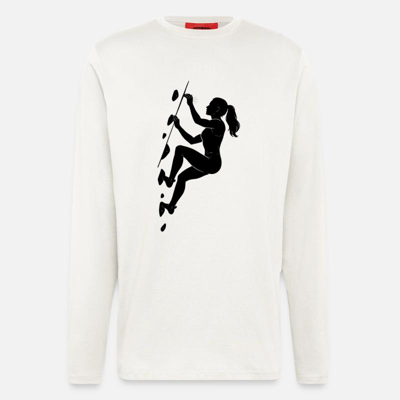 Boulder Silhouette – Ästhetik & Chalk Fokus - Langarmshirt - made by SPREAD - OFF WHITE