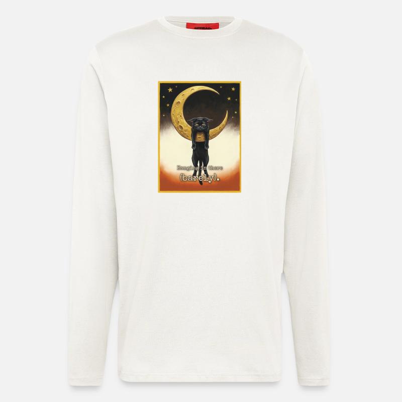 Barely Hanging Cat - Longsleeve - made by SPREAD  - OFF WHITE