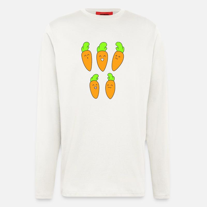 Süßes Karottengesicht - Langarmshirt - made by SPREAD  - OFF WHITE