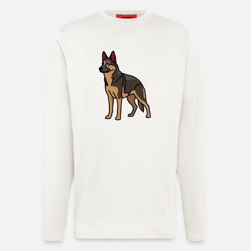 Deutscher Schäferhund - Langarmshirt - made by SPREAD - OFF WHITE