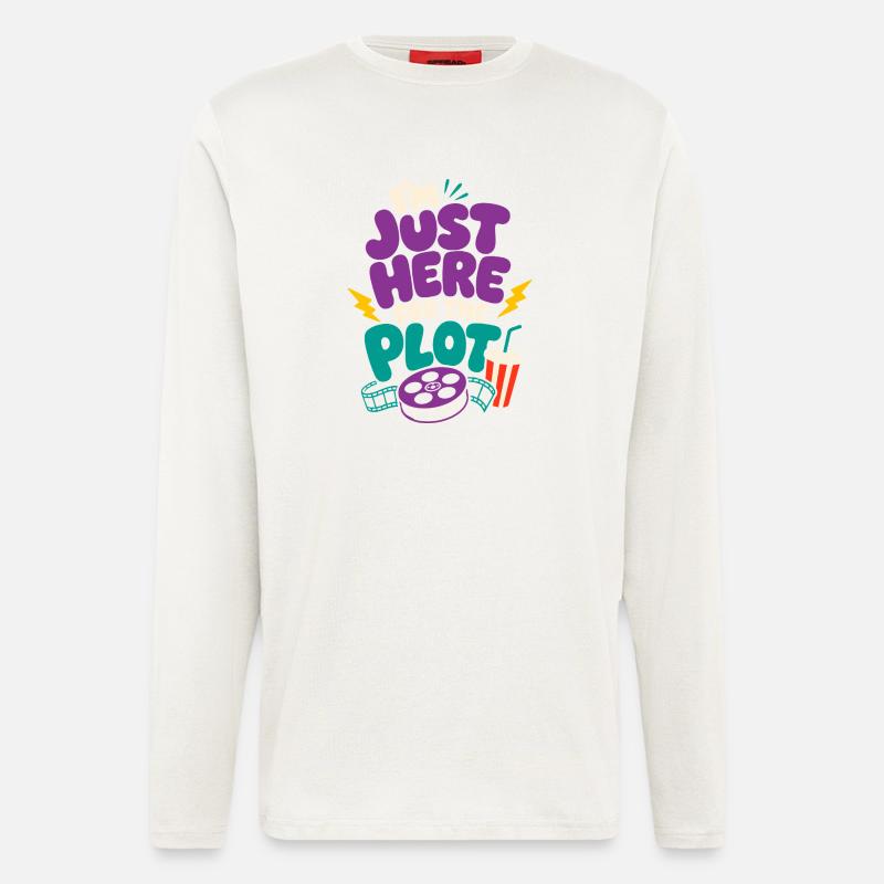 Just Here For The Plot - Longsleeve - made by SPREAD - OFF WHITE