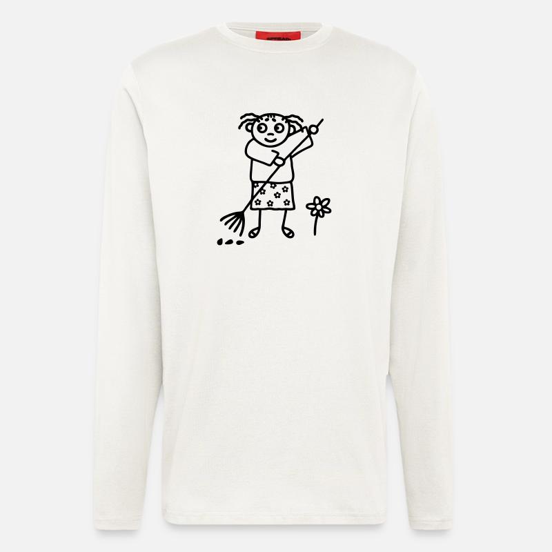 Gartenarbeit Gärtnerin - Langarmshirt - made by SPREAD  - OFF WHITE