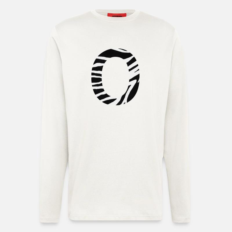 Buchstabe o zebra - Langarmshirt - made by SPREAD  - OFF WHITE