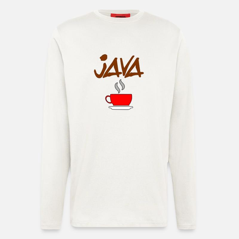 café java - Manches longues bio décontracté fabriqué en UE - OFF WHITE
