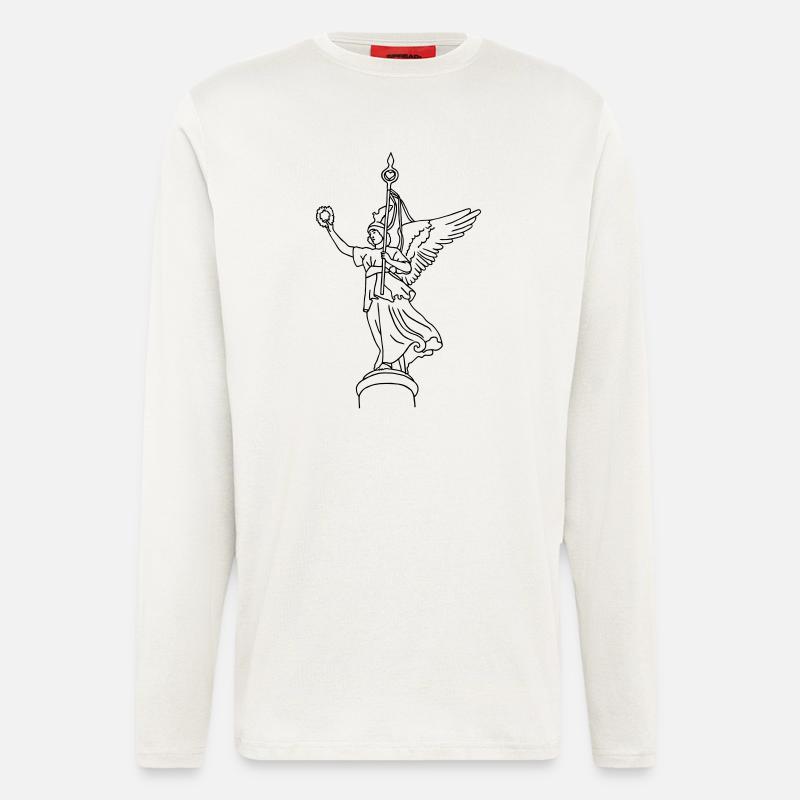 Goldelse auf Siegesäule - Langarmshirt - made by SPREAD  - OFF WHITE