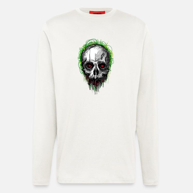 skull_scribble - Longsleeve - made by SPREAD  - OFF WHITE