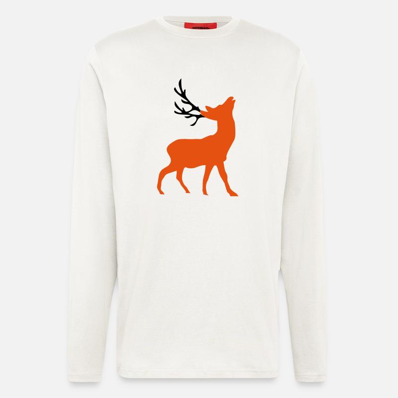 hirsch - Langarmshirt - made by SPREAD  - OFF WHITE