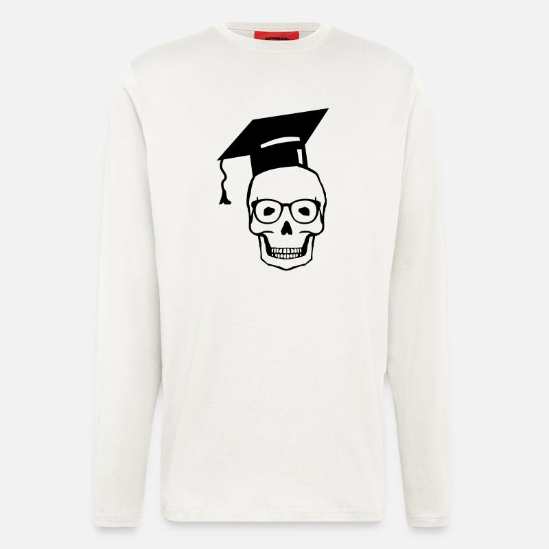 totenkopf_student2 - Langarmshirt - made by SPREAD - OFF WHITE