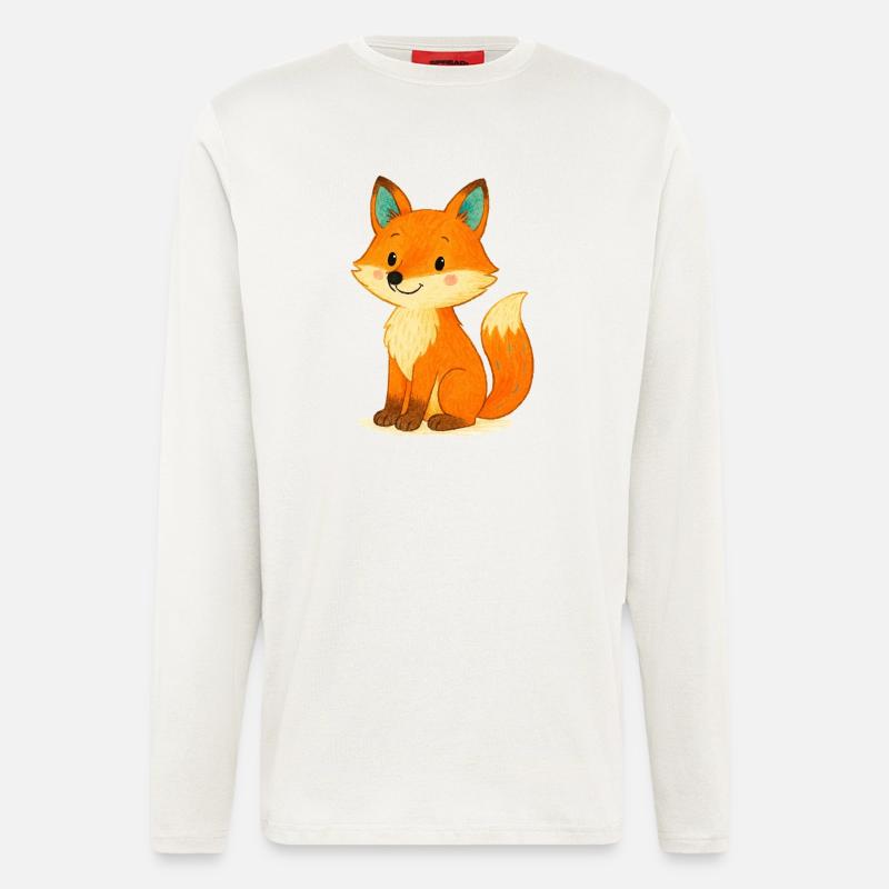 fuchs comic - Langarmshirt - made by SPREAD  - OFF WHITE