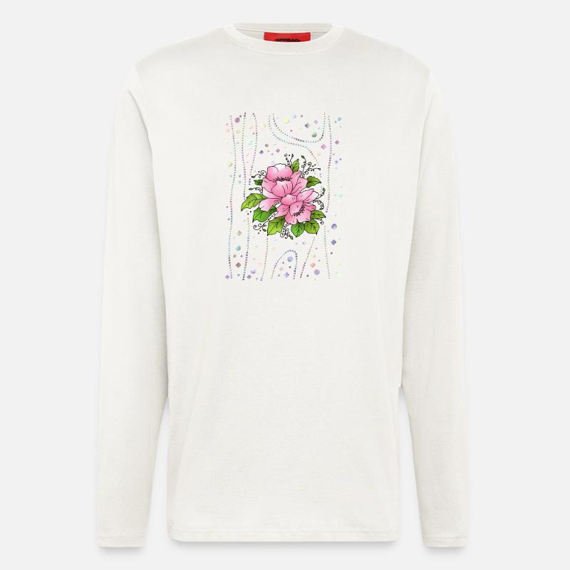 Blumen - Langarmshirt - made by SPREAD  - OFF WHITE