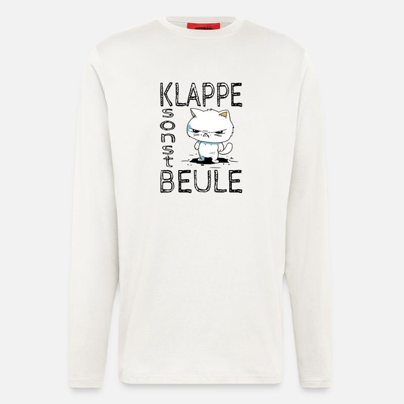 Klappe sonst Beule - Langarmshirt - made by SPREAD  - OFF WHITE