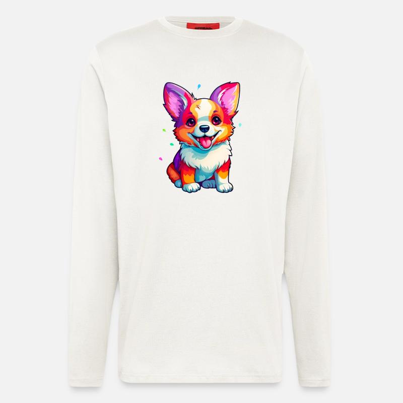 Cortgi mit Farbtupfern - Langarmshirt - made by SPREAD  - OFF WHITE