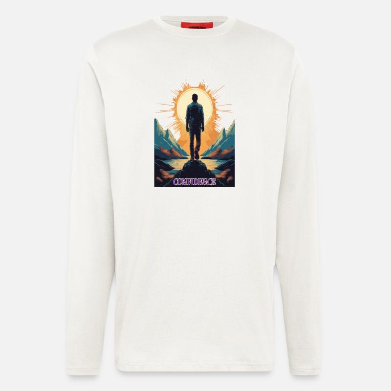 Confidence – Stärke durch Selbstbewusstsein - Langarmshirt - made by SPREAD  - OFF WHITE