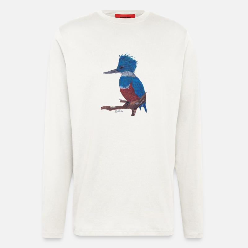Ein charismatischer Eisvogel. - Langarmshirt - made by SPREAD  - OFF WHITE