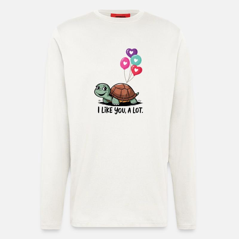 Turtle with Heart Balloons - Longsleeve - made by SPREAD  - OFF WHITE