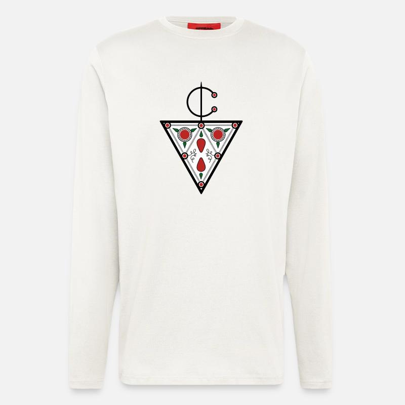 Berber Tazerzit Schild von Helfspawn - Langarmshirt - made by SPREAD  - OFF WHITE