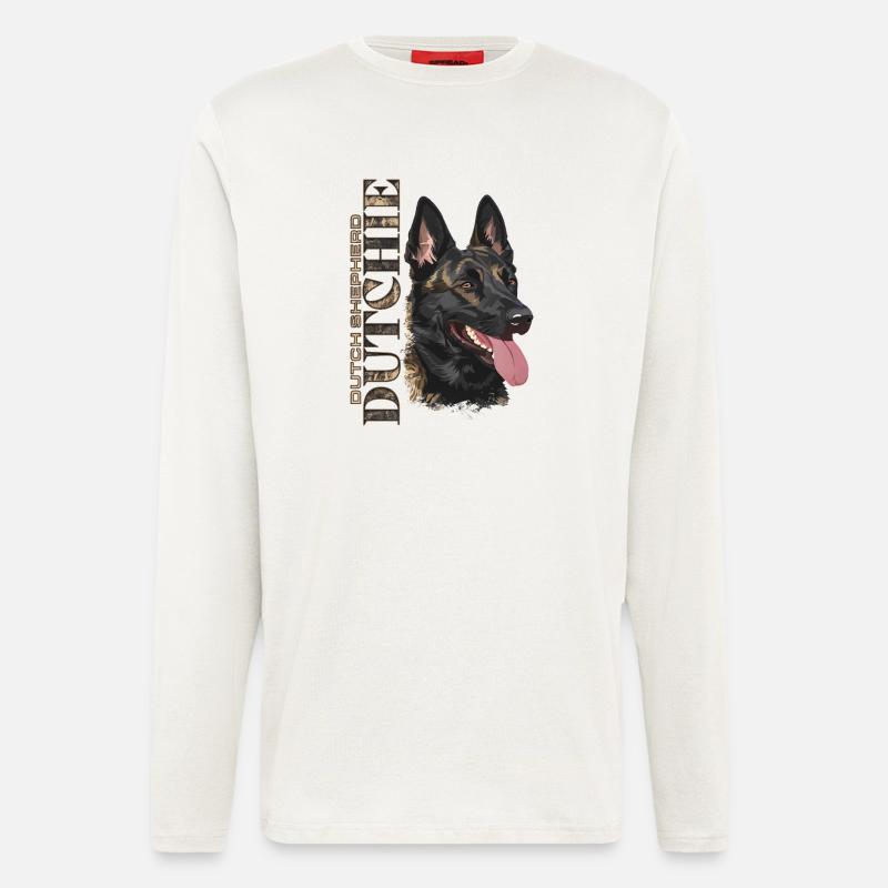 Dutchie - Holländischer Schäferhund - Langarmshirt - made by SPREAD  - OFF WHITE