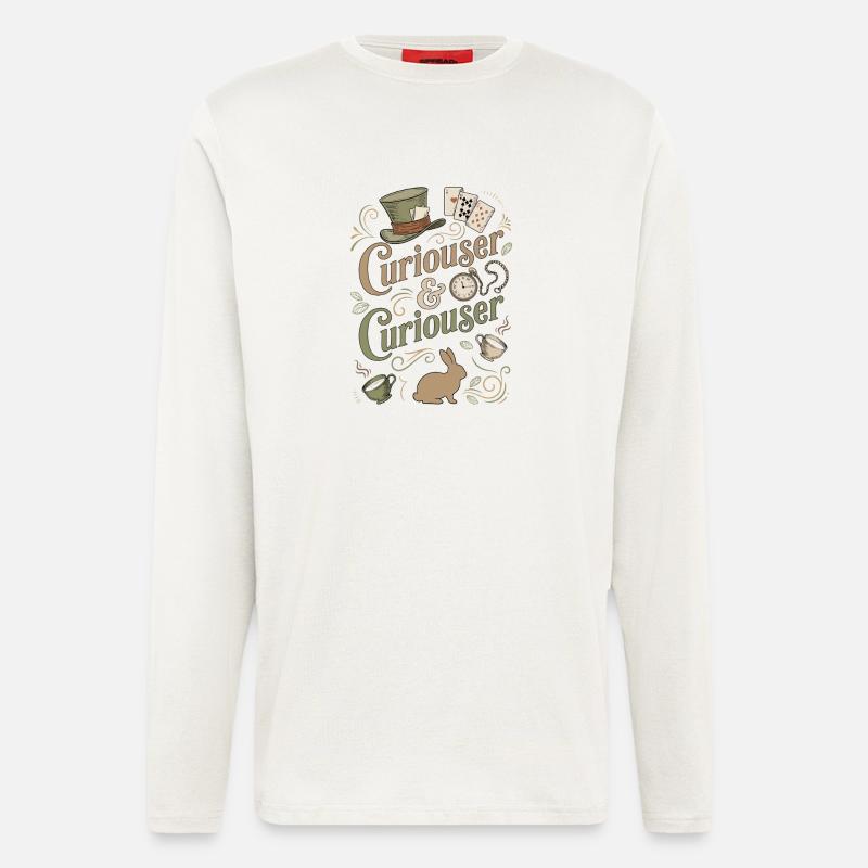 Alice Immer Neugieriger ("Curiouser") - Langarmshirt - made by SPREAD  - OFF WHITE