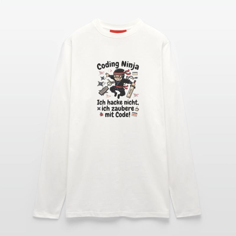 Coder Ninja Programmierer Humor Langarmshirt - made by SPREAD 