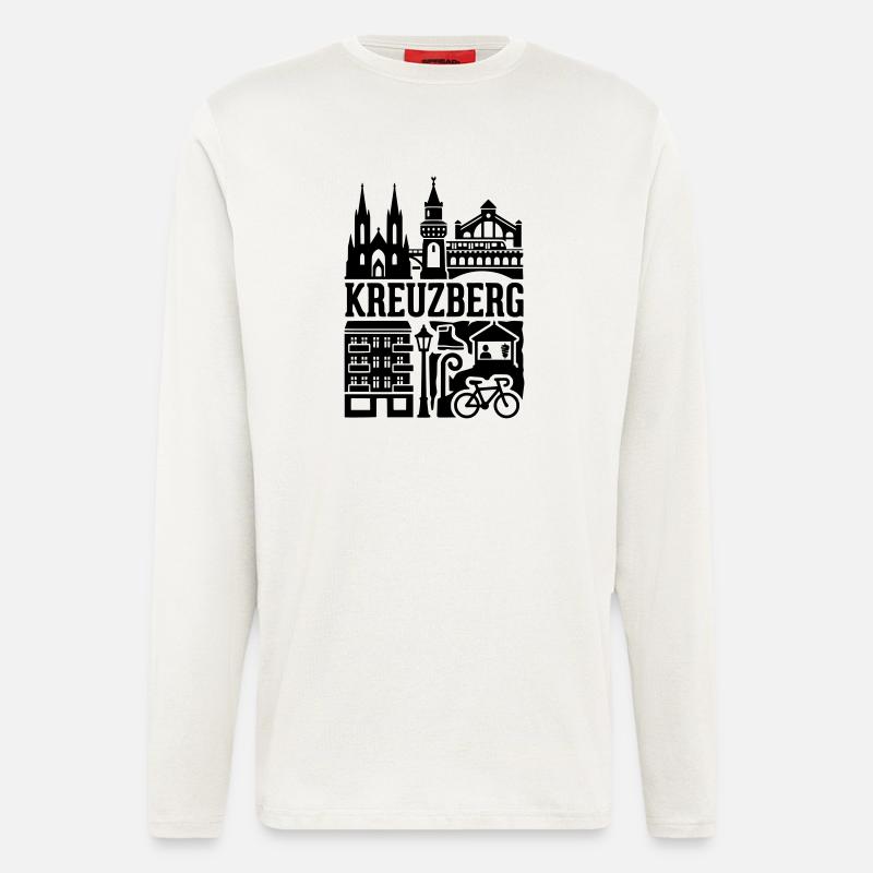 Berlin Kreuzberg in a Nutshell - Langarmshirt - made by SPREAD - OFF WHITE