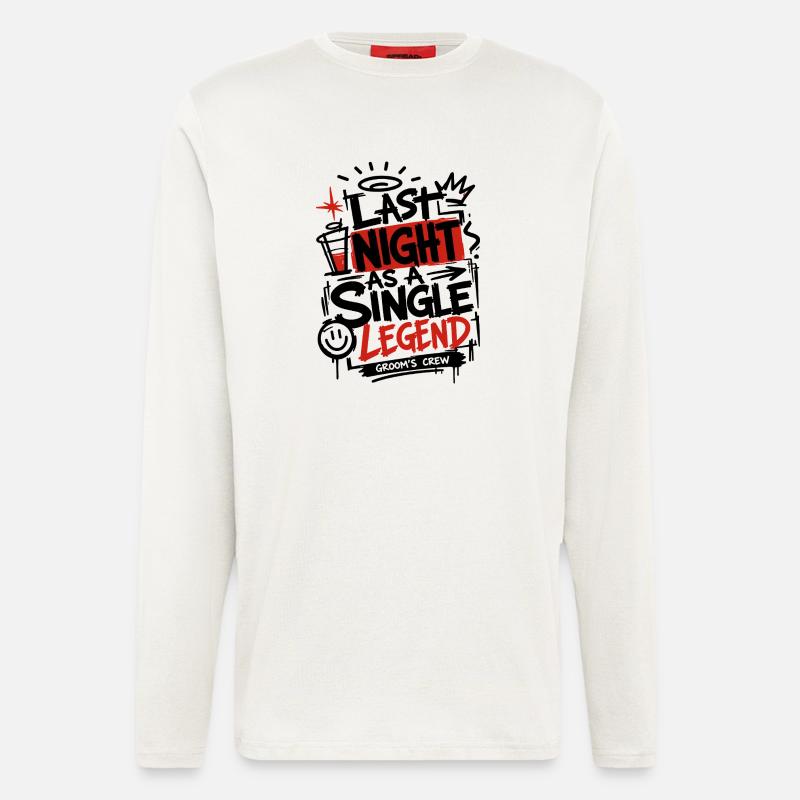 Night Legend Bachelor Party - Longsleeve - made by SPREAD - OFF WHITE