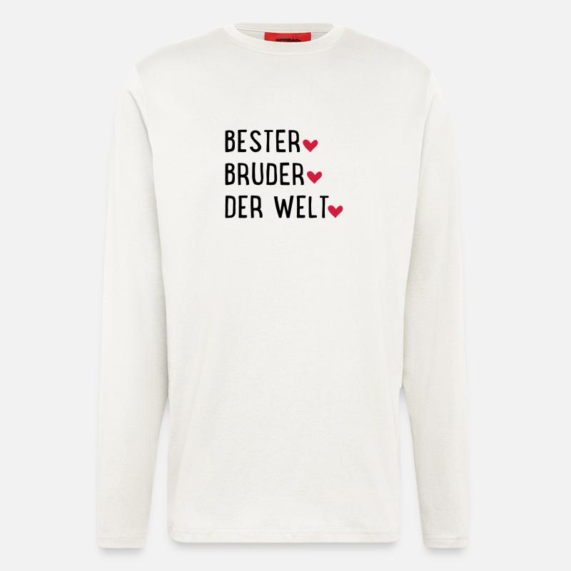 Bester Bruder der Welt - Langarmshirt - made by SPREAD  - OFF WHITE