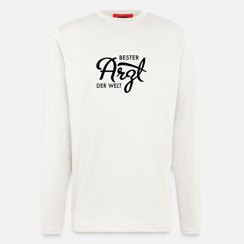 Bester Arzt der Welt - Langarmshirt - made by SPREAD  - OFF WHITE