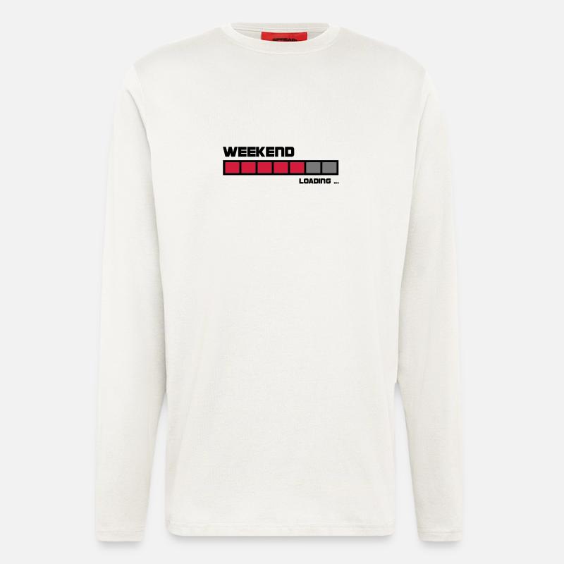 Weekend Loading | Fun T-Shirts bedrucken - Langarmshirt - made by SPREAD - OFF WHITE