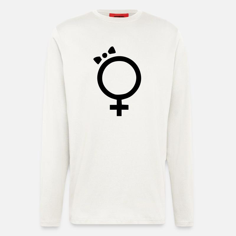 Geschlechtzeichen weibli - Langarmshirt - made by SPREAD  - OFF WHITE