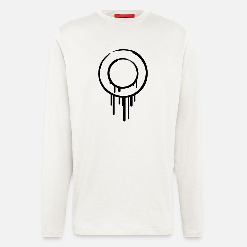 circle_rings_graffiti - Langarmshirt - made by SPREAD  - OFF WHITE
