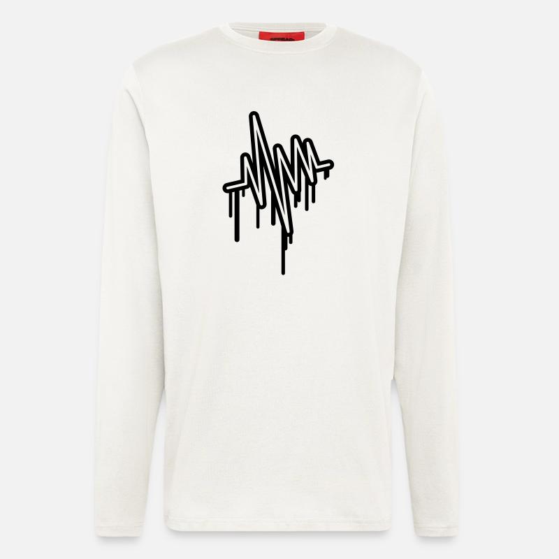 wave_pulse_grunge_u1 - Longsleeve - made by SPREAD  - OFF WHITE