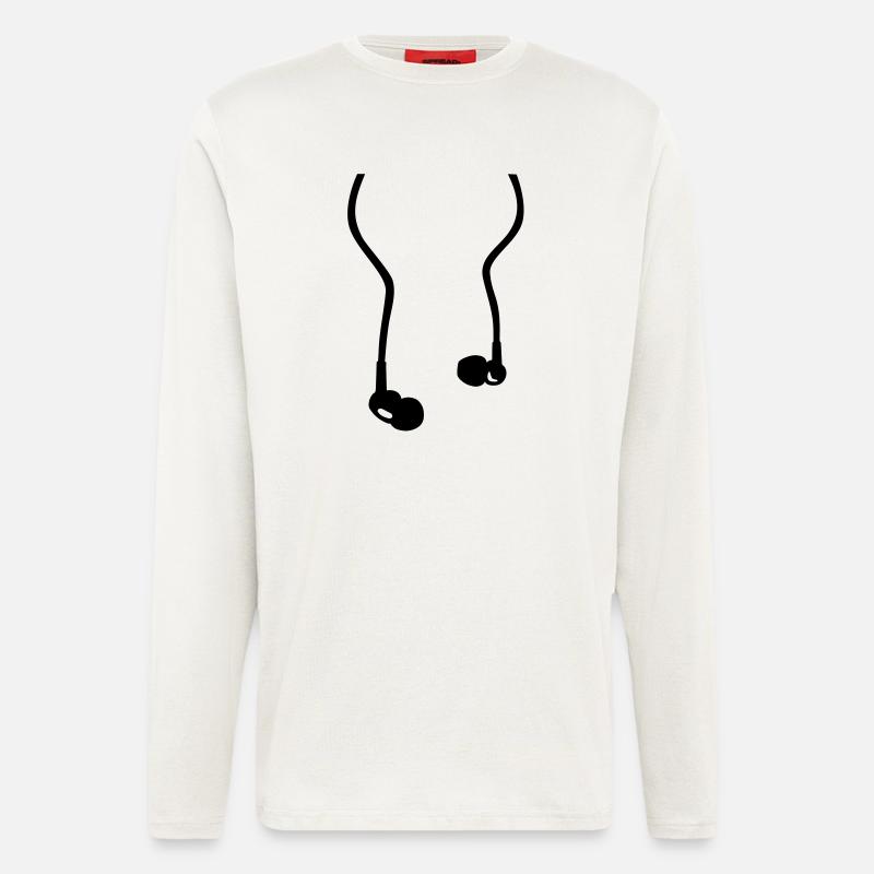Kopfhörer - Langarmshirt - made by SPREAD  - OFF WHITE