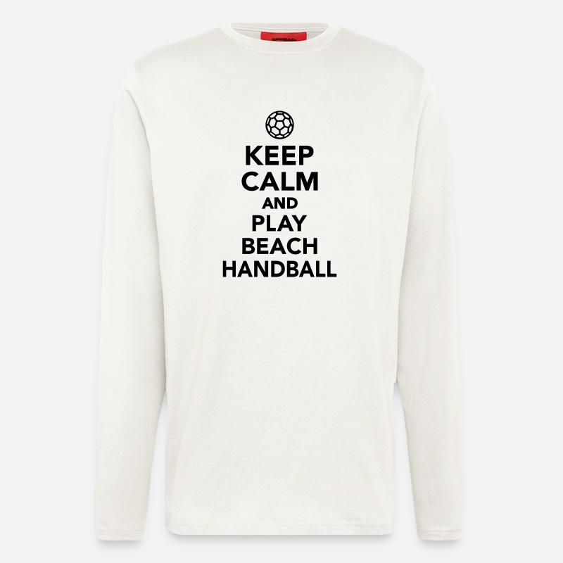 Keep calm and Play Beachhandball - Longsleeve - made by SPREAD  - OFF WHITE