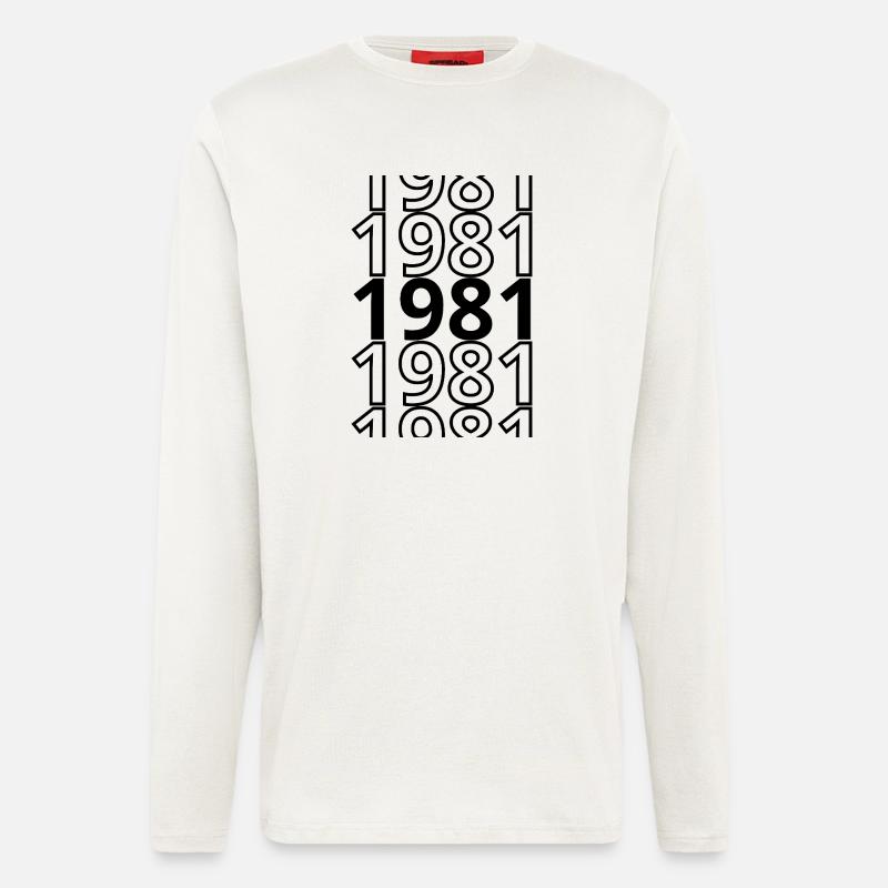 1981 1981 1981 - Manches longues bio décontracté fabriqué en UE - OFF WHITE