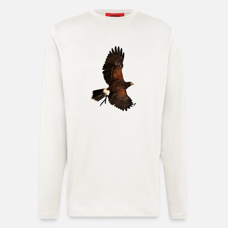 Eagle eagle birds voegel bird1 - Longsleeve - made by SPREAD  - OFF WHITE