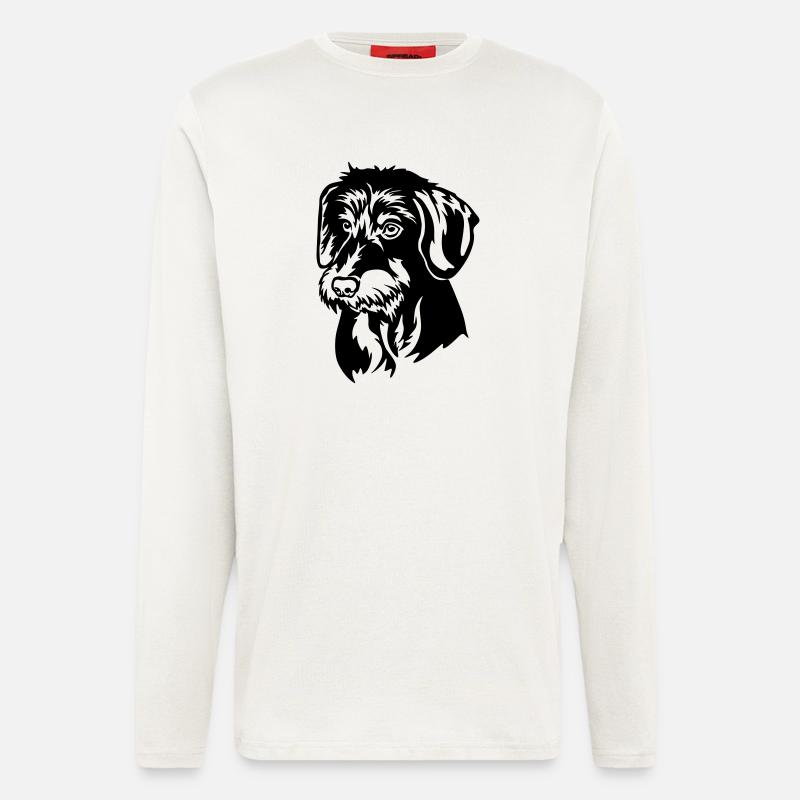 Dackel Kopf - Langarmshirt - made by SPREAD  - OFF WHITE