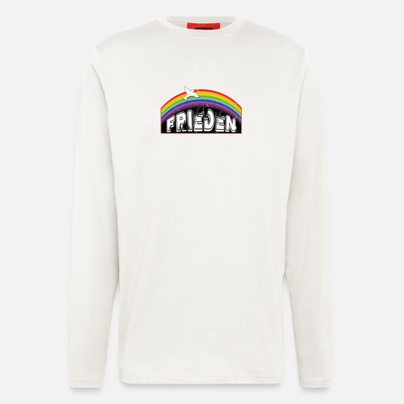 RAINBOW Rainbow PEACE - Longsleeve - made by SPREAD  - OFF WHITE