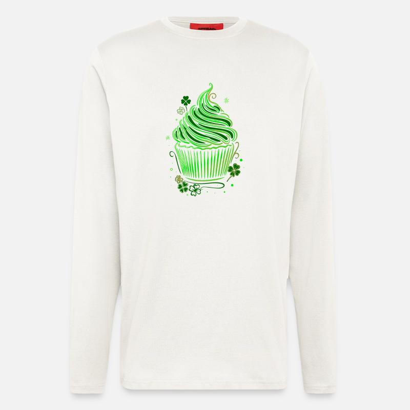 St Patricks Day Cupcake Muffin - Langarmshirt - made by SPREAD  - OFF WHITE