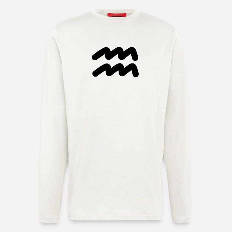 Wassermann Sternzeichen Wassermann - Langarmshirt - made by SPREAD  - OFF WHITE