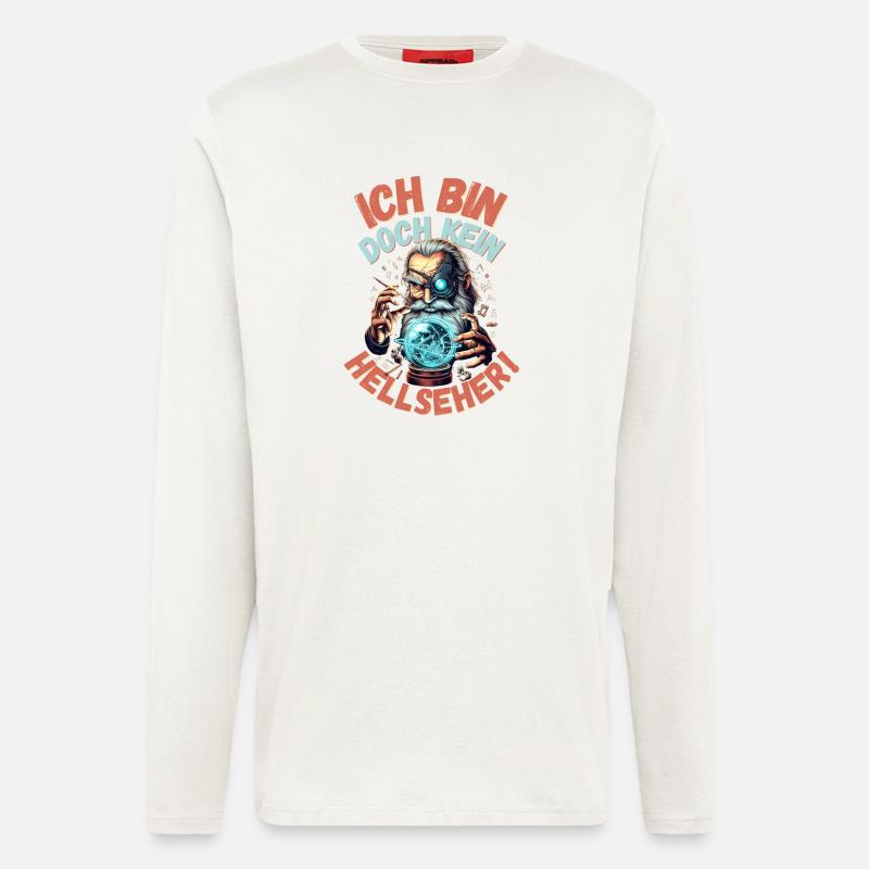 Bin doch kein Hellseher - Langarmshirt - made by SPREAD  - OFF WHITE