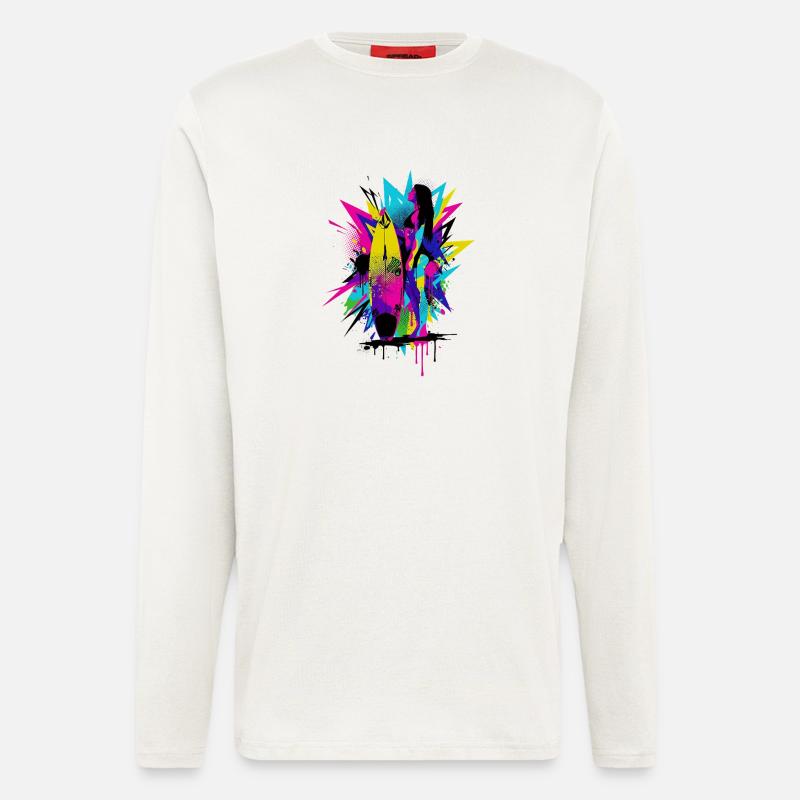 Neon_Surf_Explosion - Longsleeve - made by SPREAD  - OFF WHITE