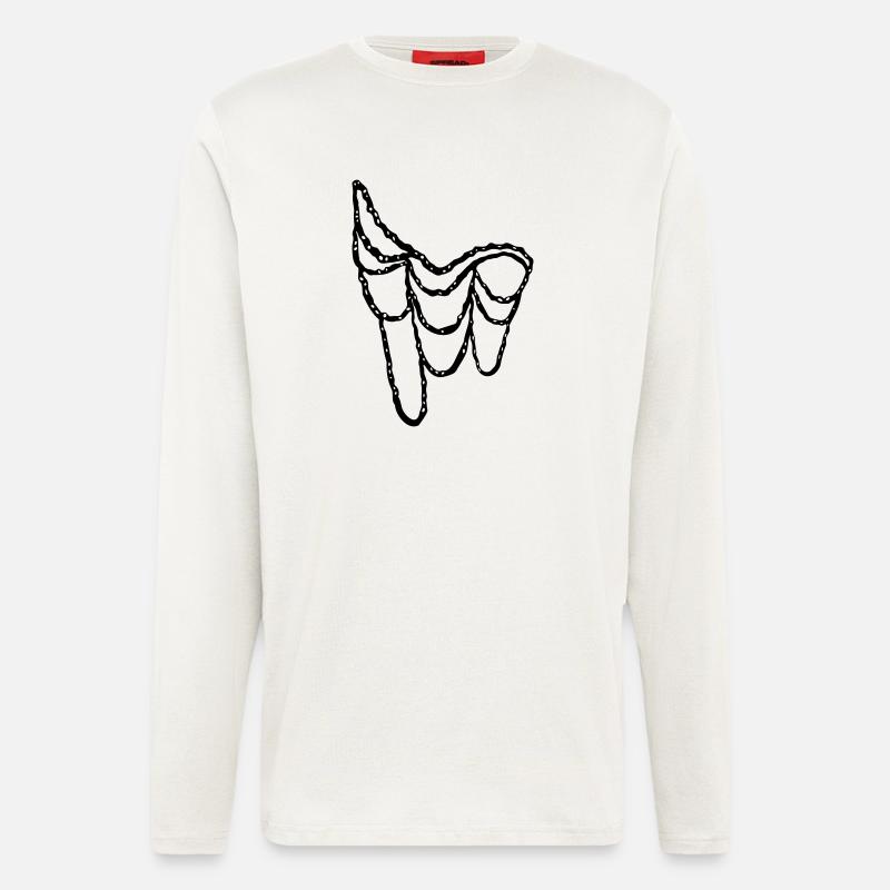 Elegant_Jewelry_Line_Art - Longsleeve - made by SPREAD  - OFF WHITE